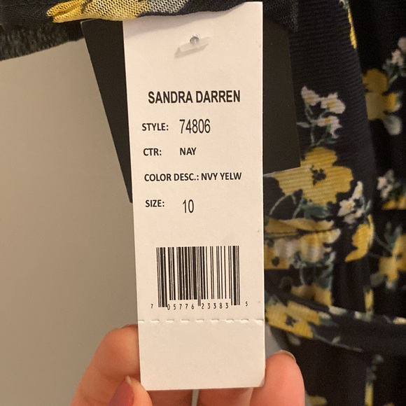 Nordstrom Sandra Darren Floral Midi Faux Wrap Dress - Picture 4 of 4